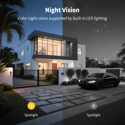 Wi-Fi Solar Security Camera Wireless Outdoor, Motion Detection, Night Vision, IP65 Weatherproof, Pan & Tilt Control, Two-Way Audio