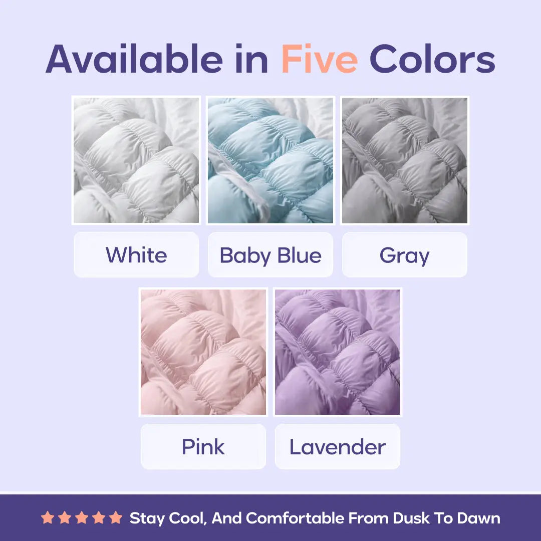 Mellow Sleep | Mellow Puff Pillow – Soft Quilted Puff Grid Design Pillow, Fluffy Plush Bed Pillow with Cloud like Comfort, Breathable Support Pillow for Side, Back & Stomach Sleepers, Cozy Bed Pillow for Better Sleep