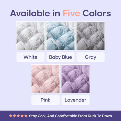 Mellow Sleep | Mellow Puff Pillow – Soft Quilted Puff Grid Design Pillow, Fluffy Plush Bed Pillow with Cloud like Comfort, Breathable Support Pillow for Side, Back & Stomach Sleepers, Cozy Bed Pillow for Better Sleep