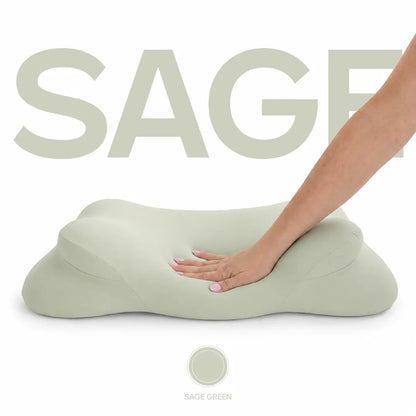Mellow Sleep Cloudalign Pillow with Complimentary Cooling Pillowcase - Ergonomic Cervical Memory Foam Design with Dual-Height for Optimal Comfort in Side, Back, and Stomach Sleepers