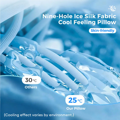 Vipfree Cooling Memory Neck Pillow, Adjustable Ergonomic Memory Foam Neck Pillows, Cervical Support